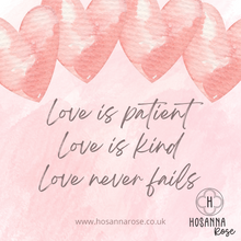 Load image into Gallery viewer, Love Earrings - ‘Love is Patient, Love is Kind’