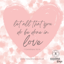 Load image into Gallery viewer, Love Hearts Necklace - ‘Let All That You Do Be Done In Love’