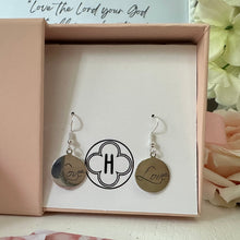 Load image into Gallery viewer, Love Earrings - ‘Love is Patient, Love is Kind’