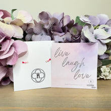 Load image into Gallery viewer, Trio Hearts Earrings - ‘Live Laugh Love’