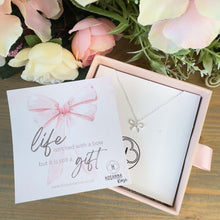 Load image into Gallery viewer, Bow Necklace - ‘Life Is A Gift’