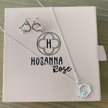 Load image into Gallery viewer, Bee & Honeycomb Earrings 'Kind Words Are Like Honey'