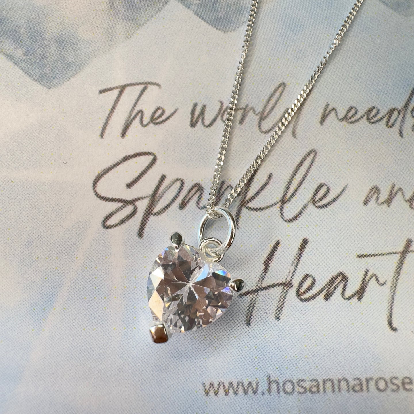 Heart Necklace - ‘The World Needs Your Sparkle and Your Heart’