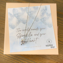 Load image into Gallery viewer, Heart Necklace - ‘The World Needs Your Sparkle and Your Heart’

