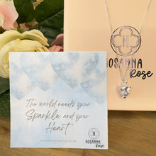 Load image into Gallery viewer, Heart Necklace - ‘The World Needs Your Sparkle and Your Heart’
