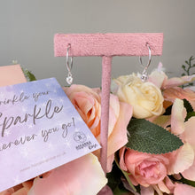 Load image into Gallery viewer, Sparkling Heart Hoops - ‘Sprinkle Your Sparkle’
