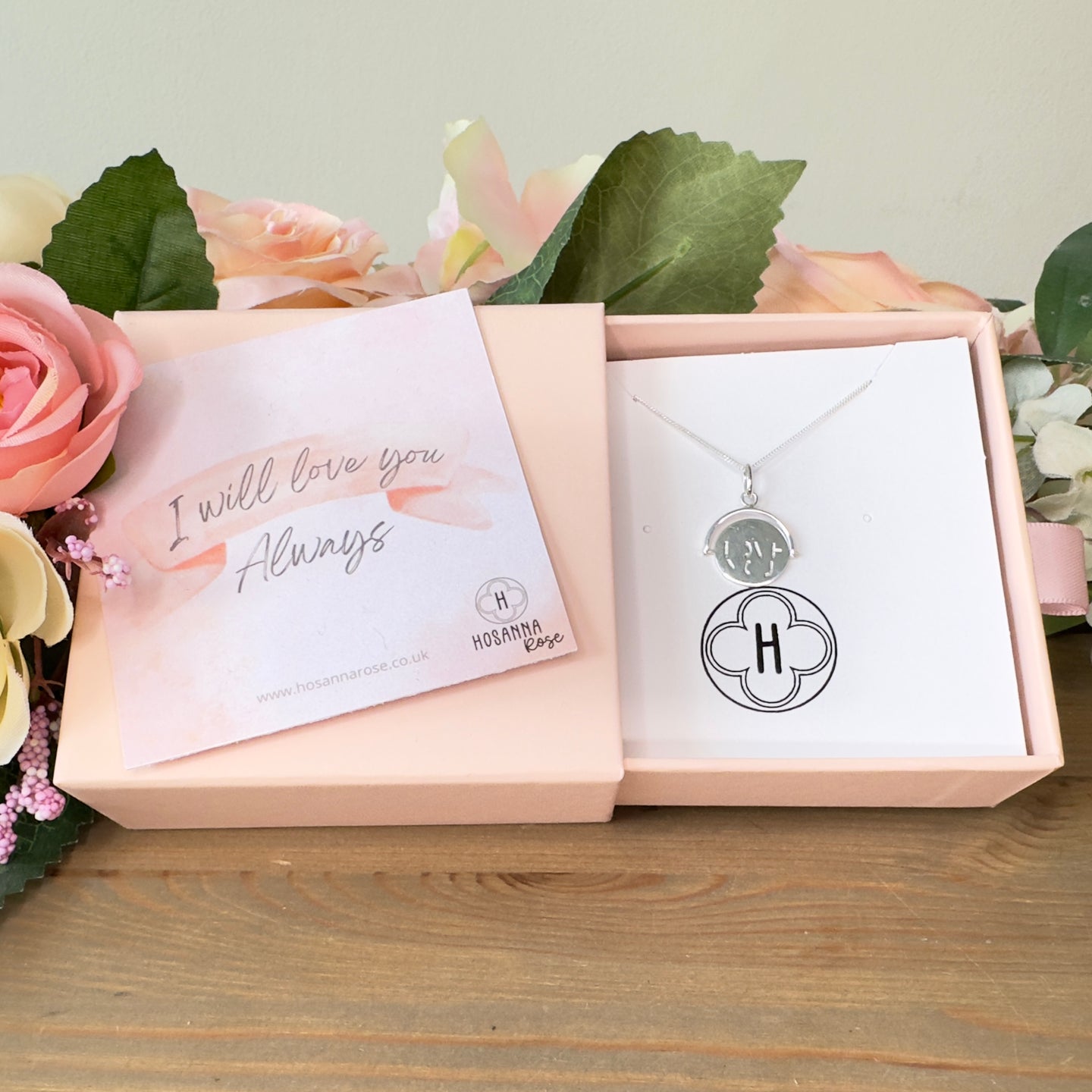Heart Spinner Necklace - ‘I Will Love You Always’