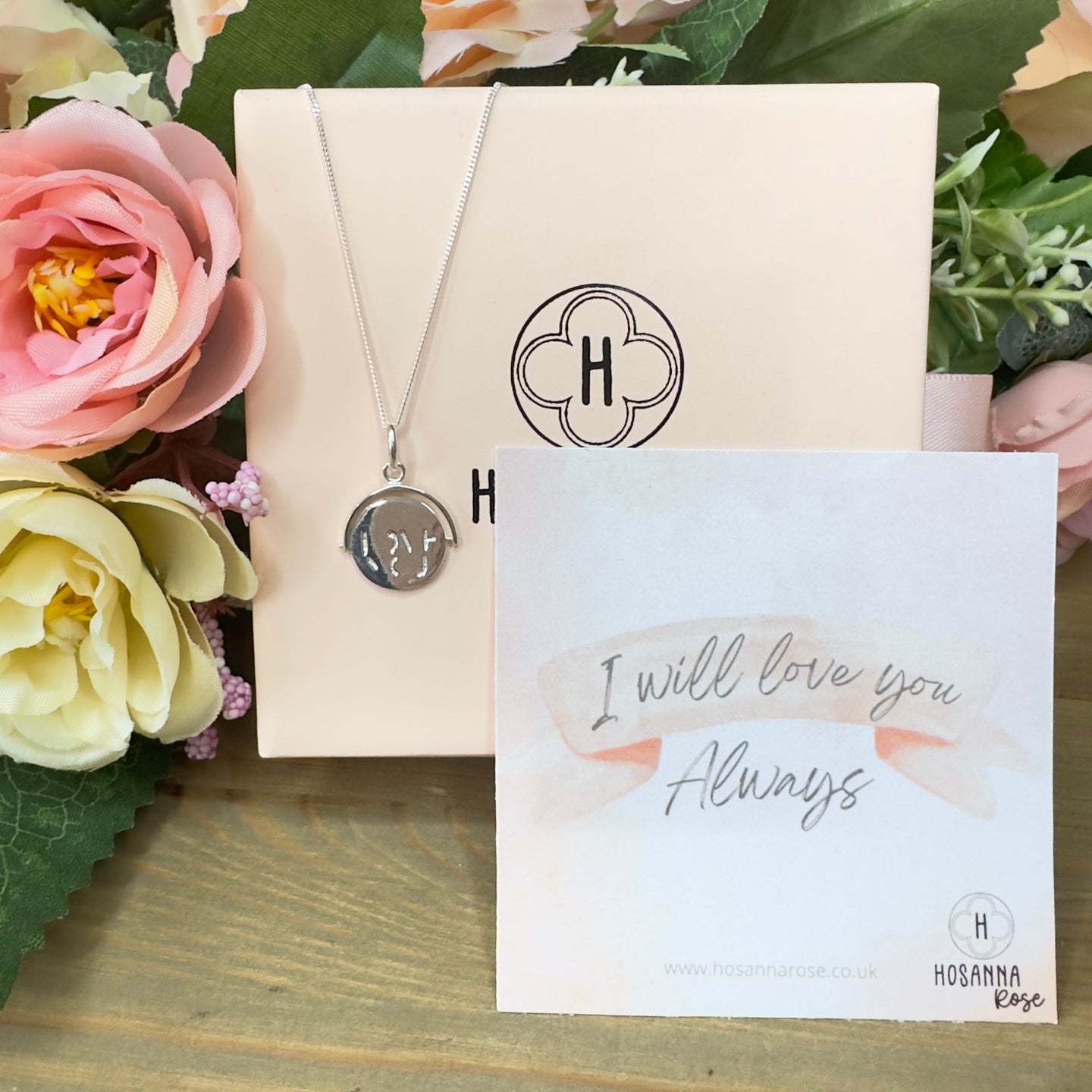 Heart Spinner Necklace - ‘I Will Love You Always’