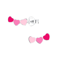 Load image into Gallery viewer, Trio Hearts Earrings - ‘Live Laugh Love’
