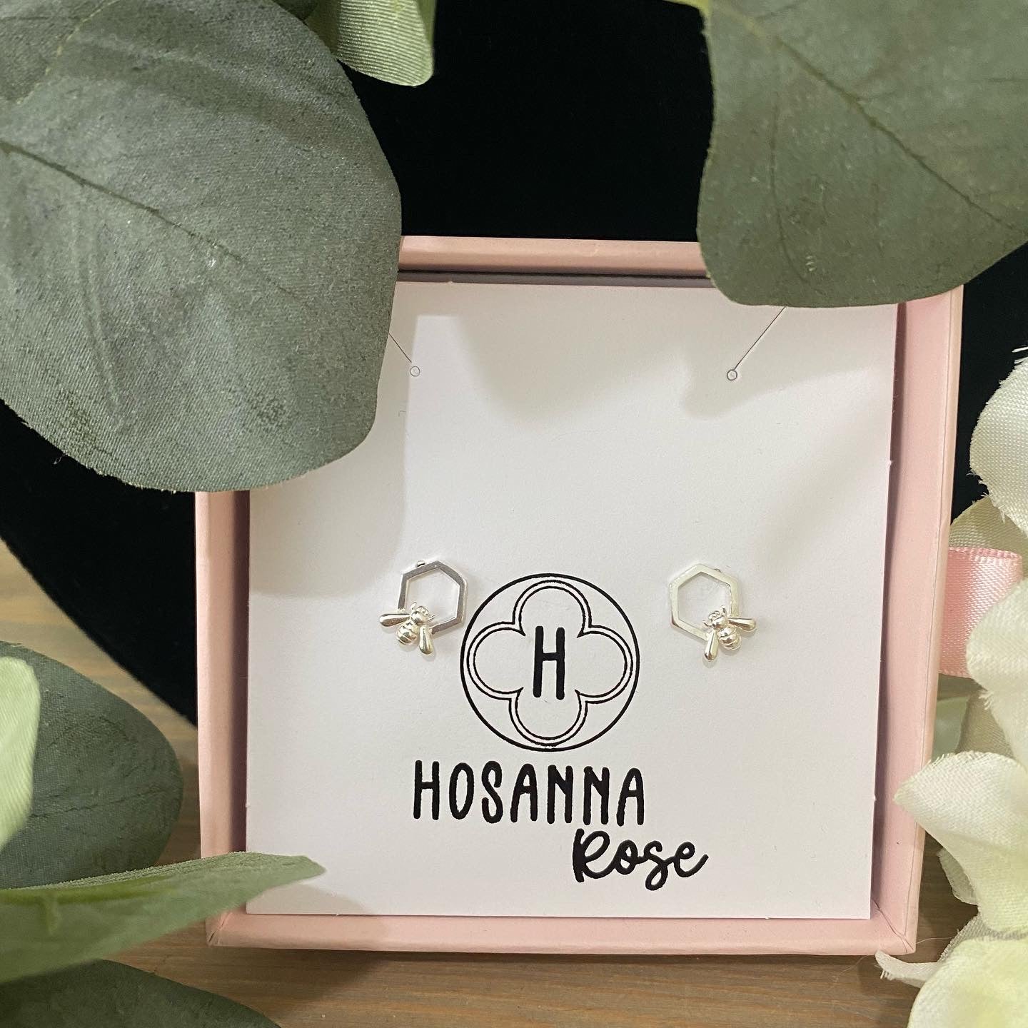 Bee & Honeycomb Earrings 'Kind Words Are Like Honey'