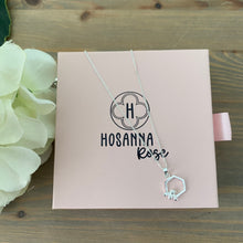 Load image into Gallery viewer, Bee &amp; Honeycomb Necklace &#39;Kind Words Are Like Honey&#39;
