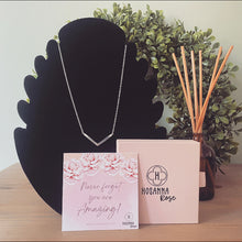 Load image into Gallery viewer, Chevron Necklace - ‘Never Forget You Are Amazing’
