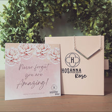 Load image into Gallery viewer, Chevron Necklace - ‘Never Forget You Are Amazing’
